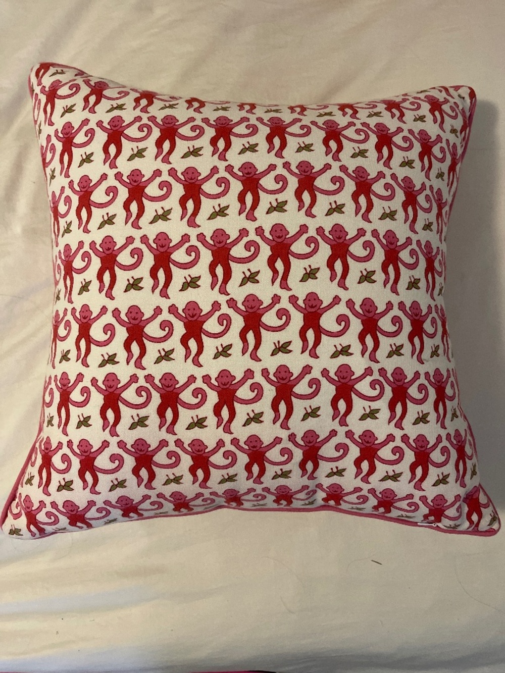 Roller Rabbit Monkey Decorative Pillow